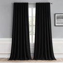 MIULEE Black Back Tab Blackout Curtains 96 Inch Length 2 Panels Set for Living Room Bedroom, Halloween Rod Pocket/Pinch Pleat Thermal Insulated Room Darkening Pleated Light Blocking Drapes, W66 x L96 by TinyTreasures Baby Boutique