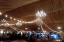 Novelty Lights 50 Feet G40 LED Patio String Lights with 50 Bulbs, Warm White, Weather Resistant and Shatterproof Replaceable Plastic Globe Bulbs, White Wire by GreenHaven Gardens