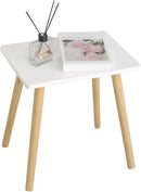 AWASEN Side Table, Small End Accent Table for Living Room Bedroom Office Small Spaces, Modern White Side Table Nightstand with Solid Wood, Easy Assembly, (White) by CozyNest Decor