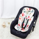 2 in 1 Infant Car Seat Insert, Car Seat Head Support Baby Girls Boys, Soft Newborn Carseat Insert Cushion, Perfect for Carseats, Strollers, Swings (Rose Flower) by TinyTreasures Baby Boutique