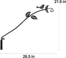 MorTime Extended Reach Wall Mounted Deck Hook, 26.5 Inches Multidirectional Heavy Duty Metal Bird Wall Bracket Wall Mounted Pole for Outdoor Lanterns Wind Chimes Bird Feeders by GreenHaven Gardens
