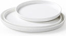 3 Packs Serving Platters, Large Serving Tray, Round Platters for Serving Food, Food Tray for Veggie Fruit Snack Dessert Cheese, White Ceramic Serving Trays for Party, Entertaining, 12.8”/10.8”/8.8” by CozyNest Decor