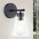 Hamilyeah Black Bathroom Sconces Wall Lighting, Farmhouse Wall Sconces Set of 2, Industrial Black Sconces with Clear Glass Shade for Living Room, Kitchen, Hallway by CozyNest Decor