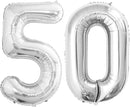 GOER Number 50 Balloons for 50th Birthday Party Decorations,42 Inch Jumbo Foil Helium Balloons for 50th Anniversary (Silver) by TinyTreasures Baby Boutique