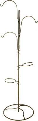Yard Butler YT-5 Yard Tree Hanging Garden - Three Shepherd Hooks for Outdoor or Indoor Plant Hanging - Two Circular Holders for Plant Pots - Heavy Duty Anti-Tip Base and Steel Center Pole, Black, (IYT5) by GreenHaven Gardens