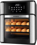 Air Fryer Oven 1800W, 12.7QT Capacity, Touchscreen Panel, Automatic Shut-Off – Black & Stainless Steel – Mondial by CozyNest Decor