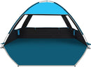 COMMOUDS Beach Tent Sun Shade for 3/4-5/6-7/8-10 Person, UPF 50+ Beach Sun Shelter Canopy Tent, Lightweight, Easy Set Up and Carry by TinyTreasures Baby Boutique