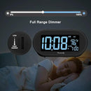 DreamSky Alarm Clocks for Bedrooms, Auto Set Digital Desk Clock for Bedside Nightstand, Electric Clock with Dimmable Brightness Dimmer, Auto DST, USB Port, Date, Temperature, Snooze by CozyNest Decor