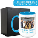 Personalized Mother's Day Coffee Mug, Custom Mum Photo Text 15 Oz Ceramic Mug, Customized Mom Gift Idea Picture Name Cup, Taza Cafe Personalizadas Fotos, Cute Gifts Mom Women Dad Men, Light Blue by TinyTreasures Baby Boutique