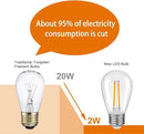 S14 Replacement LED Light Bulbs, Shatterproof & Waterproof 2W S14 Edison LED Bulbs, Outdoor String Lights, E26 Base Patio Lights, Warm White 2200K Plastic 150ML Non-Dimmable 15 Pack by GreenHaven Gardens