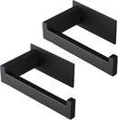 Toilet Paper Holder, Self Adhesive Tissue Holder Stainless Steel Rustproof Paper Roll Holder, No Drilling Easy to Install, Toilet Paper Rack Suitable for Office, Bathroom (2, Matte Black) by CozyNest Decor
