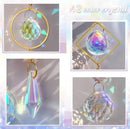 Crystal Suncatcher Rainbow Maker Hanging Prism Ornament Pendant Home Garden Car Decoration 4 Pack Gift Kit Sun Catchers Indoor Window, 13.8 Inch by GreenHaven Gardens