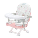2in1 Portable Toddler Booster Seat, Grow with Baby Booster Seat for Dining Table with Removable Tray & Seat Pad, high Chair for Travel, ACE1013 Pink Flamingos by TinyTreasures Baby Boutique