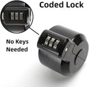 Door Knob Lockout Device Cover to Disable Doorknob/Faucet/Water Valve Hose Lock Door Handle Temporary Lock for Bedroom Door from Outside Handle Without Drilling (2, Black) by TinyTreasures Baby Boutique