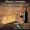 Wine Clutch Bag (Thermal Insulated) Trendy Women's Carry Tote | Holds Red & White 750mL Bottles | Trendy Fashion | Incl. Portable Waiter-Style Corkscrew by TinyTreasures Baby Boutique