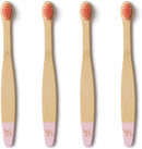Wild & Stone Organic Baby Bamboo Toothbrushes | 4 Pack | Soft Bristles | 100% Compostable Handle | BPA Free | Vegan Baby Toothbrushes (Baby Pink) by TinyTreasures Baby Boutique