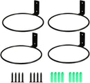 4 Pack 8in Flower Pot Holder Ring Wall Mounted Metal Planter Hooks Hangers Wall Bracket Wall Planter Hook (4, 8") by GreenHaven Gardens