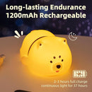 Cute Puppy Night Light for Baby Kids - Rechargeable Touch Control Night Light with 3 Brightness, Warm Light, Timer & Soft Silicone - Nursery Bedroom by TinyTreasures Baby Boutique