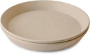 mushie Round Dinnerware Plates for Kids | Made in Denmark, Set of 2 (Vanilla) by TinyTreasures Baby Boutique