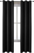 ChrisDowa Grommet Blackout Curtains for Bedroom and Living Room - 2 Panels Set Thermal Insulated Room Darkening Curtains (Black, 42 x 84 Inch) by CozyNest Decor