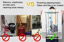 movable mop broom holder put wet mops floor standing cleaning tool rack stainless for schools, hospitals, factories, hotels, restaurant, etc. by CozyNest Decor
