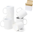 11oz Sublimation Coffee Mug Packed in White Box (24, White) by CozyNest Decor