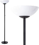 Super Bright Floor Lamp 8000LUMEN - DIMMABLE 30K Energy-Efficient Standing Lamp with Cement Base - for Living Room and Bedroom - Matte Finish, Modern and Elegant Design (Black) by CozyNest Decor