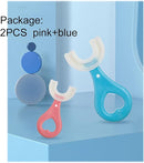2 Pcs U-Shaped Kids Toothbrush, Premium Soft Manual Training Toothbrush for Kids 2-6 Years Old. (Blue) by TinyTreasures Baby Boutique