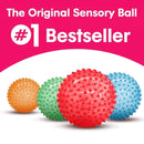 Edushape Original Sensory Ball for Baby - 7" Transparent Red, Enhances Gross Motor Skills for Kids 6 Months & Up by TinyTreasures Baby Boutique