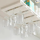 4 Pcs Wine Glass Holder Under Shelf or Cabinet Punch-free,Stemware Rack Glassware Drying Storage Hanger for Kitchen,Bar and Restaurant (White) by CozyNest Decor