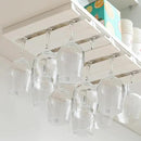 Wine Glass Holder Under Shelf or Cabinet Punch-free,Wine Glass Rack Stemware Rack Glassware Drying Storage Hanger for Kitchen,Bar and Restaurant (White) by CozyNest Decor