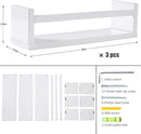 AZSKY Floating Bookshelf for Kids Room White Nursery Shelves Picture Ledge Wall Shelves for Bathroom Decor Kitchen Spice Rack Book Shelf Photo Organizer for Baby Nursery Décor 16 Inch Set of 3 by TinyTreasures Baby Boutique