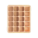 Baby Food Storage Silicone Cubes with Clip-On Lid Freezer Tray Baby Food Soups Purees Ice Safe Design Made in Korea(20cubes 0.8oz, Sand Beige Set of 2) by TinyTreasures Baby Boutique