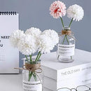 Kimura's Cabin 20Pcs Fake White Flowers Artificial Chrysanthemums Ball Flower Faux Silk Mums Flowers for Wedding Party Home Kitchen Table Core Decoration DIY Bouquets (White) by CozyNest Decor