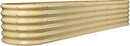 Land Guard 8×2×1.5ft Galvanized Raised Garden Bed Kit, Raised Garden Boxes Outdoor, Oval Metal Raised Garden Beds for Vegetables, Cream Yellow by GreenHaven Gardens