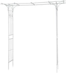 VINGLI Garden Arbor, Arch Archway for Wedding Ceremony Party, Steel Garden Trellis for Plant Climbing, Christmas Garden Decorations Pergola for Garden, Backyard, Lawn (White) by GreenHaven Gardens