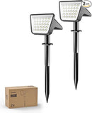 Philips 2 Packs Solar Spot Lights Outdoor Waterproof, 28 LED 7500K Solar Powered Landscape Pathway Lights, Dusk to Dawn Solar Spotlights for Garden, Yard, Lawn, Walkway, Driveway by CozyNest Decor