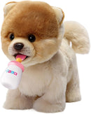 Electronic Walking Pomeranian Stuffed Dog Toy, Realistic Interactive Puppy Robot Pet Dog, Walking, Barking,Wagging Tail & Talking,Present Pet Gifts for 3+ Year Boys Girls by TinyTreasures Baby Boutique
