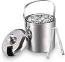 Sailnovo Ice Bucket, Double-Wall Stainless Steel Insulated Ice Buckets With Lid and Ice Tong, Ideal for Cocktail Bar, Parties, Chilling Wine, Champagne - 1.2 Liter Ice Container by CozyNest Decor