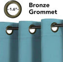 H.VERSAILTEX Insulated Thermal Blackout 52 x 72 Inch Long Curtain Panels Pair - Nickel Grommet Window Drapes for Bedroom/Living Room (Solid Aqua,Set of 2) by CozyNest Decor