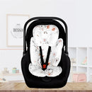 2 in 1 Infant Car Seat Insert, Car Seat Head Support Baby Girls Boys, Soft Newborn Carseat Insert Cushion, Perfect for Carseats, Strollers, Swings (White Flower) by TinyTreasures Baby Boutique