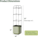Vego garden Tomato Planter Box with Trellis Self-Watering Rolling Raised Garden Bed for Climbing Vegetables Plants Cage - Sage Green by GreenHaven Gardens