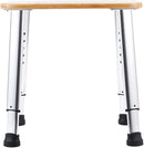 Bathroom Shower Bench Bath Stool Bathtub Seat Spa Chair Foot Rest Step, Height Adjustable Lightweight Waterproof and Rustproof, Bamboo by TinyTreasures Baby Boutique