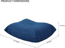Luxury Ottomans, Modern Square Foot Rest for Sofa Couch Chair, Lazy Floor Seating, Fireside Bean Bag Chair, Tatami Sofa Lounger for Living Room, Bedroom, Office, Black by CozyNest Decor
