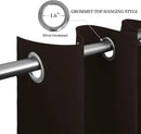 Easy-Going Blackout Curtains for Bedroom, Solid Thermal Insulated Grommet and Noise Reduction Window Drapes, Room Darkening Curtains for Living Room, 2 Panels (52x84 in,Dark Brown) by CozyNest Decor