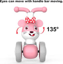 YGJT Baby Balance Bike for 1 + Year Old Boy and Girl, Indoor Outdoor Non-Pedal Baby Walker Toys for 10-36 Months Toddlers, Silent Wheels, 1st Birthday Gift, Kids First Bike Pink Mouse by TinyTreasures Baby Boutique