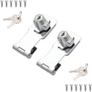 2 Packs Keyed Hasp Locks Twist Knob Keyed Locking Hasp for Small Doors, Cabinets and More,Stainless Steel Steel, Chrome Plated Hasp Lock Catch Latch Safety Lock (3Inch with Lock) by TinyTreasures Baby Boutique