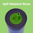 Owala Kids BPA-Free Plastic Tumbler with Spill Resistant Flexible Straw, Easy to Clean, Kids Water Bottle, Great for Travel, Dishwasher Safe, 15 Oz, Navy and Blue (Home Base) by TinyTreasures Baby Boutique