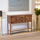 Solid Wood Farmhouse Console Table,Sofa Table with Storage Drawers and Shelves,Entryway Table for Entry Hallway Foyer,Fully Assembled (48" Brown) by CozyNest Decor