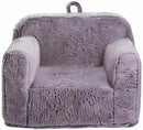 Kids Snuggly-Soft Sherpa Chair, Cuddly Toddler Foam Chair for Boys and Girls, Grey by TinyTreasures Baby Boutique